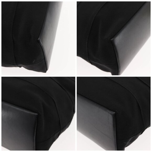 Salvatore Ferragamo Vala Hand Bag Canvas 2way Black Auth - Picture 16 of 16